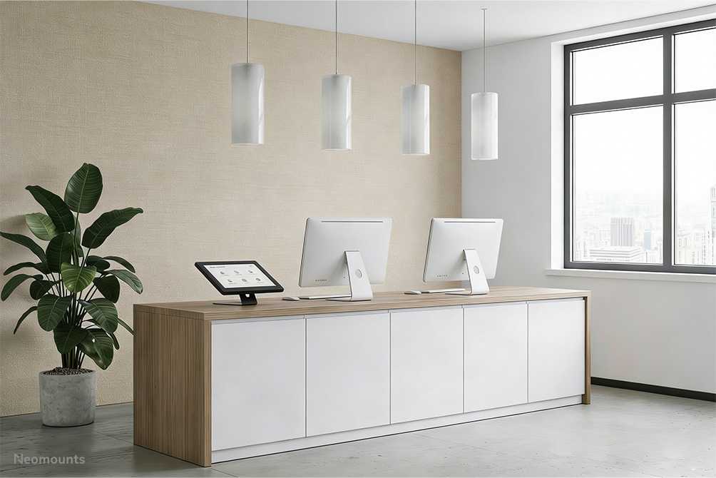 Neomounts DS15-629BL1 Tablet-Ständer für Schreibtisch und Wand - max 3 kg | 6,6 lbs - abschließbar